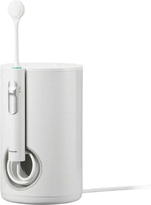 Panasonic EW1614 Oral Irrigator for Adults, White, Mains Powered, 10 Intensity Modes, Ultrasonic Technology, IPX7 Waterproof, Set of 4 Nozzles