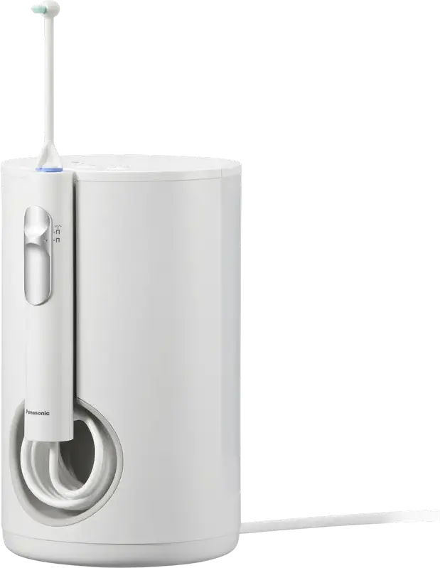 Panasonic EW1614 Oral Irrigator for Adults, White, Mains Powered, 10 Intensity Modes, Ultrasonic Technology, IPX7 Waterproof, Set of 4 Nozzles