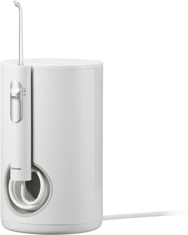 Panasonic EW1614 Oral Irrigator for Adults, White, Mains Powered, 10 Intensity Modes, Ultrasonic Technology, IPX7 Waterproof, Set of 4 Nozzles