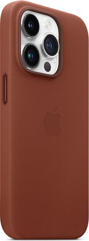 NO Brand Case Original Leather with MagSafe for iPhone 14 Pro, Umber
