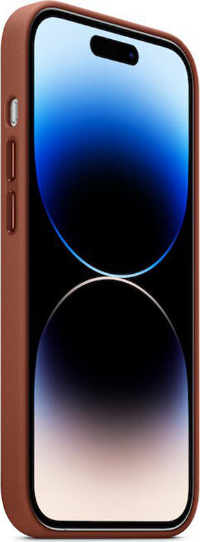 NO Brand Case Original Leather with MagSafe for iPhone 14 Pro, Umber