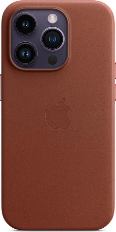 NO Brand Case Original Leather with MagSafe for iPhone 14 Pro, Umber
