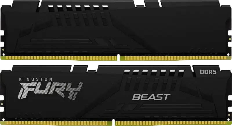 Kit Memorie Kingston FURY Beast 64GB (2x32GB) DDR5 5600MHz PC5-44800 CL36 RAM KF556C36BBEK2-64 pentru PC, Intel XMP 3.0, Radiator Negru