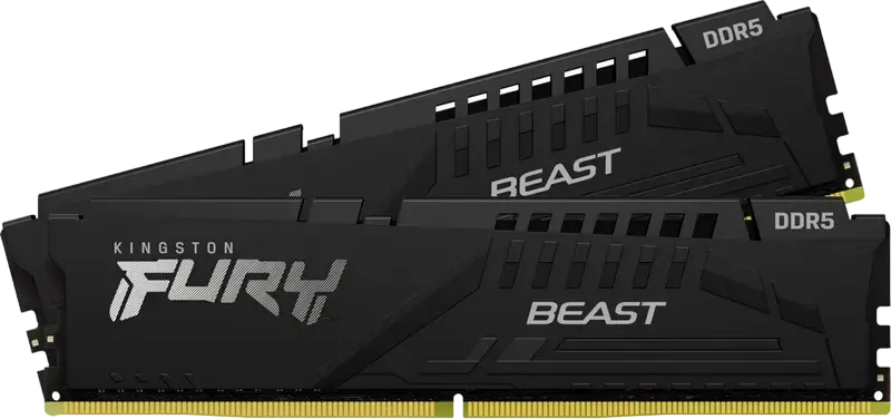 Kit Memorie Kingston FURY Beast 64GB (2x32GB) DDR5 5600MHz PC5-44800 CL36 RAM KF556C36BBEK2-64 pentru PC, Intel XMP 3.0, Radiator Negru