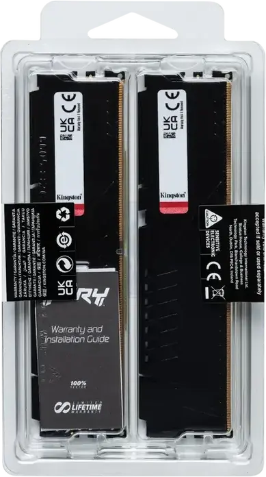 Kit Memorie Kingston FURY Beast 64GB (2x32GB) DDR5 5600MHz PC5-44800 CL36 RAM KF556C36BBEK2-64 pentru PC, Intel XMP 3.0, Radiator Negru