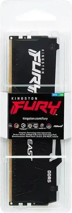 Memorie RAM Kingston FURY Beast RGB 32GB DDR5 6000MHz CL36 KF560C36BBE2A-32, 288-Pin DIMM, AMD EXPO, Intel XMP 3.0, Modul Memorie Negru cu RGB-LED