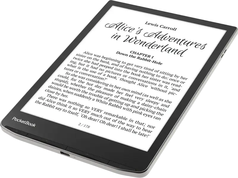 PocketBook InkPad 4 E-reader, 7.8-inch E Ink Carta 1200 Display, 32GB Storage, 1GB RAM, IPX8 Waterproof, SMARTlight, USB-C, 743G / PB743G