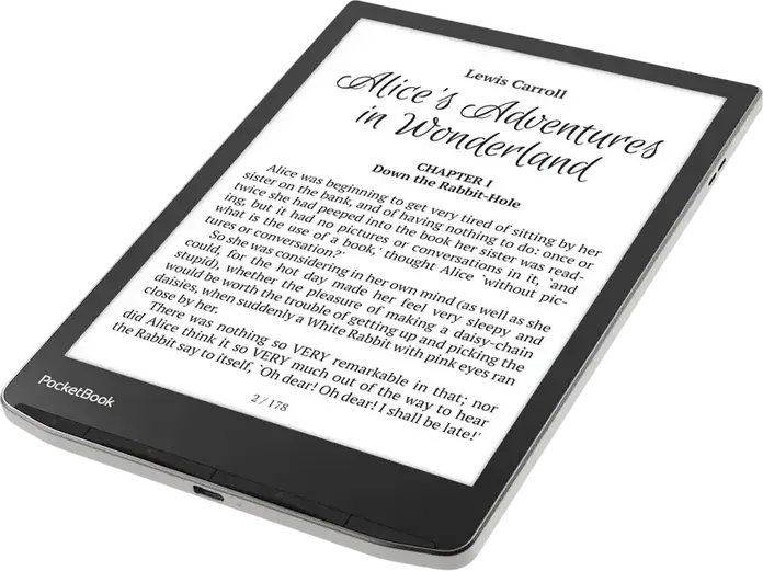 PocketBook InkPad 4 E-reader, 7.8-inch E Ink Carta 1200 Display, 32GB Storage, 1GB RAM, IPX8 Waterproof, SMARTlight, USB-C, 743G / PB743G