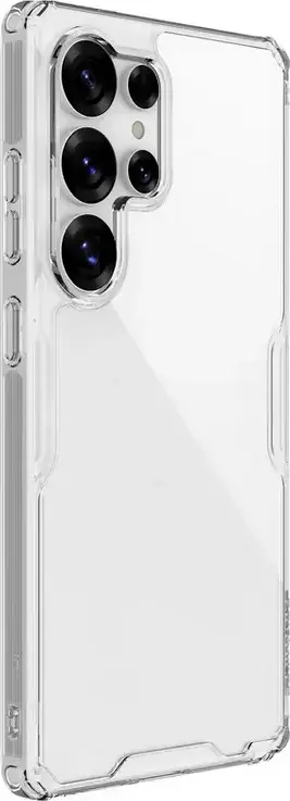 Husa Nillkin Nature Pro Magnetic pentru Samsung Galaxy S25 Ultra, TPU si PC Hibrid, Transparenta, Airbaguri Rezistente la Impact, Grip Anti-alunecare