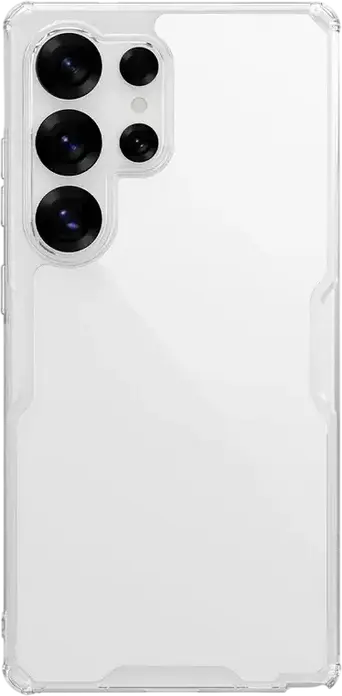 Husa Nillkin Nature Pro Magnetic pentru Samsung Galaxy S25 Ultra, TPU si PC Hibrid, Transparenta, Airbaguri Rezistente la Impact, Grip Anti-alunecare