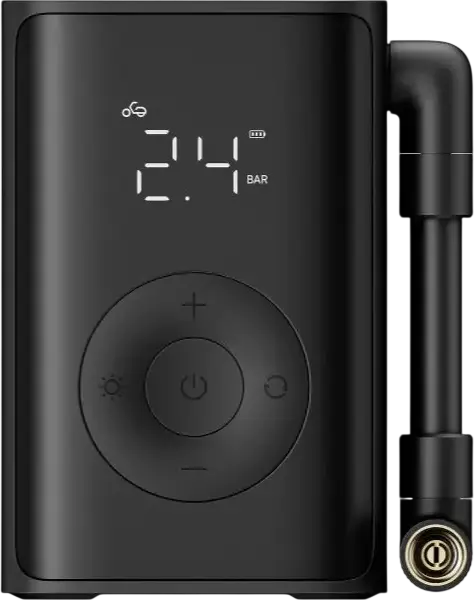 Compresor electric portabil compact Xiaomi Mijia, Presiune maxima 150 PSI, Baterie 2000mAh, Display LED digital, USB-C, Negru