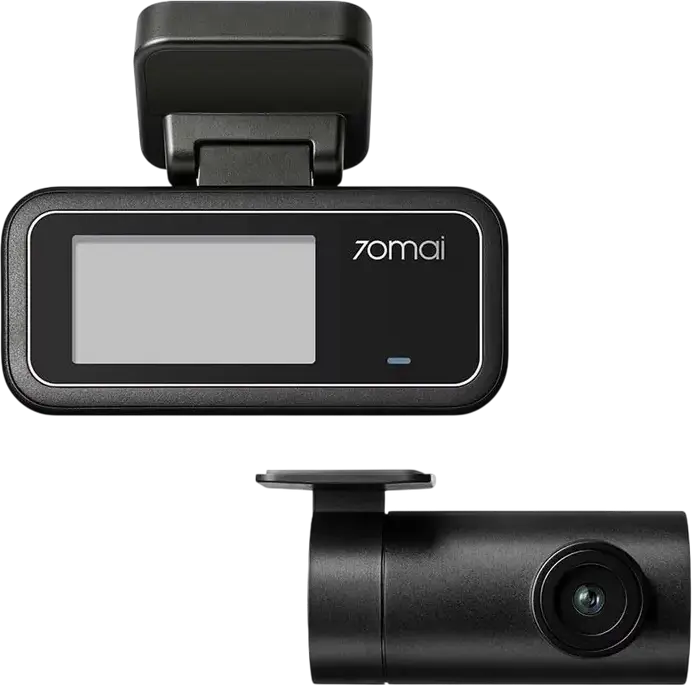 Set de 2 camere auto 70mai A410 Neo Dash Cam DVR, Camera Frontala 2.5K 60fps si Spate 1080P, GPS, Wi-Fi, HDR, Super Night Vision, Negru