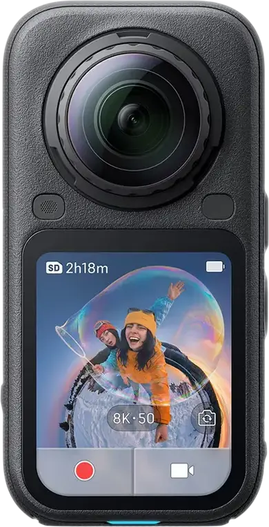 Insta360 X6 Essentials Bundle, Video 360 8K 50fps, Foto 120MP, 64GB, Impermeabilizare IP68 20m, Ecran OLED, Set de 5 piese