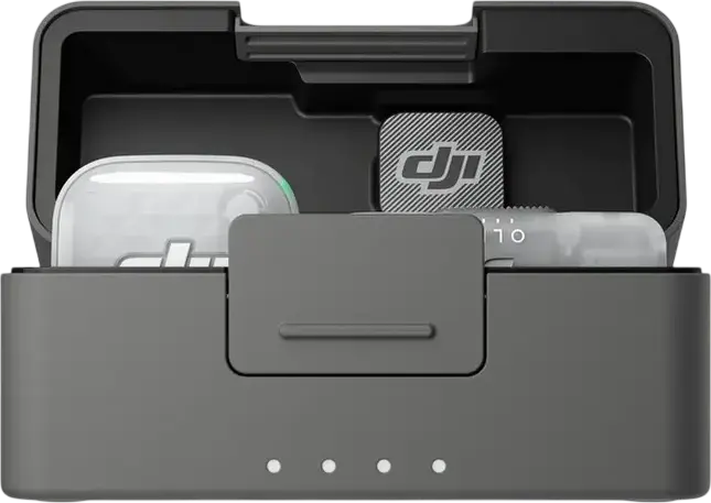 Набор беспроводных петличных микрофонов DJI Mic Mini 2S, всенаправленный Bluetooth-микрофон с зарядным кейсом, аккумулятор 1950 мАч, черный, набор из 6 предметов