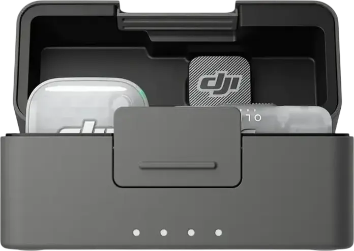 Набор беспроводных петличных микрофонов DJI Mic Mini 2S, всенаправленный Bluetooth-микрофон с зарядным кейсом, аккумулятор 1950 мАч, черный, набор из 6 предметов