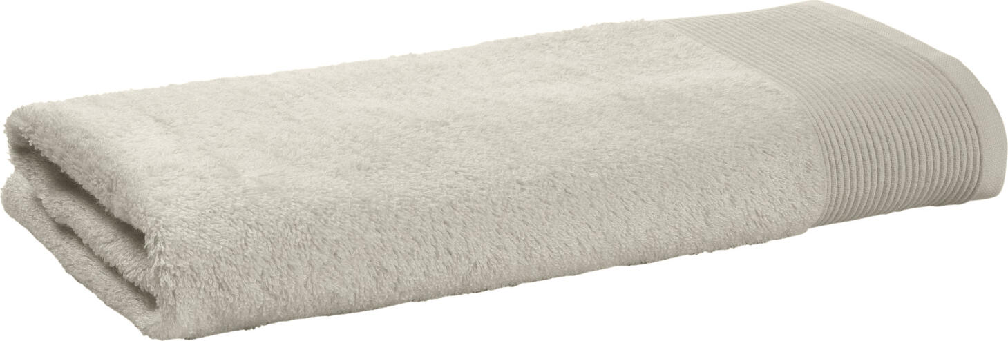 Prosop de dus LUSINI Solutions GmbH Balance, 70x140 cm, Bumbac si Viscoza din Bambus, Walk Terry, OEKO-TEX Standard 100, Taupe