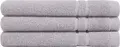 LUSINI Solutions GmbH Dina Face Towels, 100% Cotton Twisted Terry, 30x30 cm, Light-Grey, OEKO-TEX Standard 100, Set of 10 Pieces