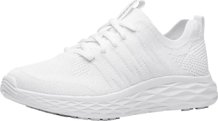 Incaltaminte Profesionala antiderapanta Shoes For Crews Everlight pentru femei, textil respirabil repelent la apa, vegane, branzi removabile, albe, EU 40