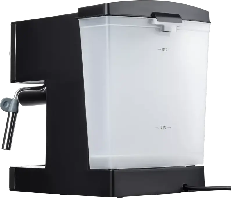 aparat de cafea espresso manual Ardesto YCM-E1600, pompa italiana 15 bar, 850W, rezervor apa 1.6L, otel inoxidabil, gri, cu spumator de lapte