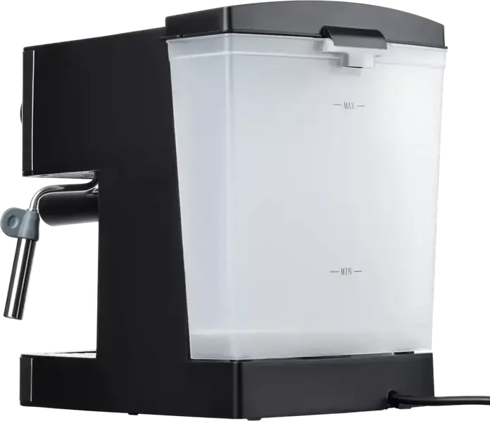 aparat de cafea espresso manual Ardesto YCM-E1600, pompa italiana 15 bar, 850W, rezervor apa 1.6L, otel inoxidabil, gri, cu spumator de lapte