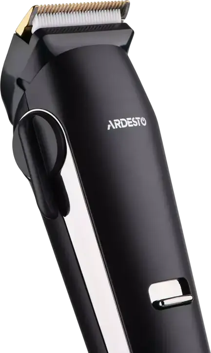 Ardesto HC-Y32-B Hair Clipper for Household Use, Stainless Steel Blades, 6 Length Modes 0.5-30mm, USB Battery Powered, Set of 6 Nozzles, Black
