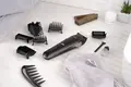 Ardesto HC-Y32-B Hair Clipper for Household Use, Stainless Steel Blades, 6 Length Modes 0.5-30mm, USB Battery Powered, Set of 6 Nozzles, Black