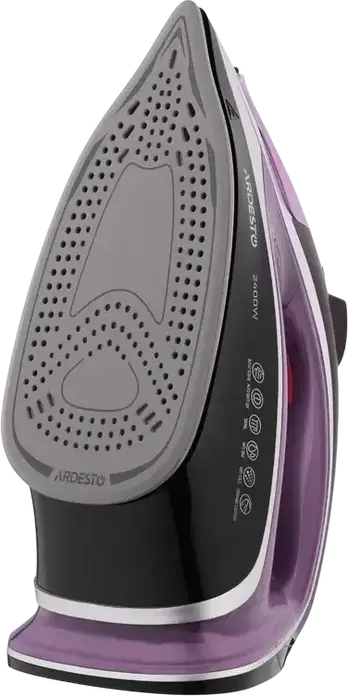 Ardesto IR-B2234 Steam Iron, 2400W, Ceramic Soleplate, 350ml Tank, 80g/min Steam Boost, Anti-drip, Anti-calc, Auto Shut-off, Violet