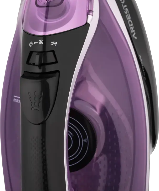 Ardesto IR-B2234 Steam Iron, 2400W, Ceramic Soleplate, 350ml Tank, 80g/min Steam Boost, Anti-drip, Anti-calc, Auto Shut-off, Violet