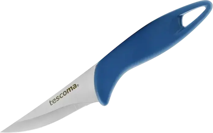 Tescoma Presto 863003 Universal Knife, 8 cm Stainless Steel Blade, Blue Plastic Handle, Set of 1, Dishwasher Safe