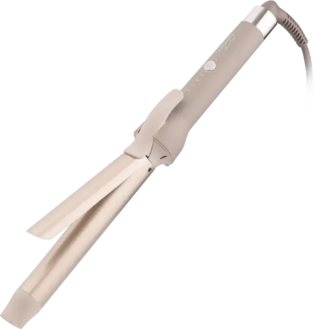 Ardesto HC-Y700PERL Pearl Cream Ceramic Round Curling Iron, 25mm Diameter, 48W, 4 Temperature Modes 160-220°C, Ionization, Auto Shut-off, Beige
