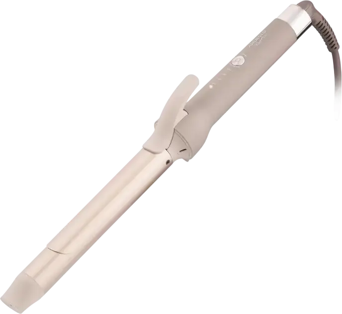 Ardesto HC-Y700PERL Pearl Cream Ceramic Round Curling Iron, 25mm Diameter, 48W, 4 Temperature Modes 160-220°C, Ionization, Auto Shut-off, Beige