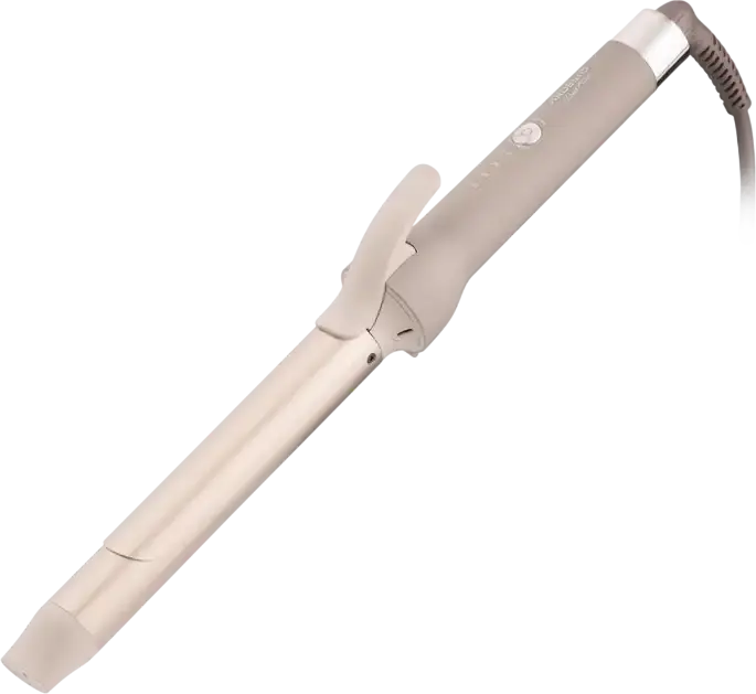 Ardesto HC-Y700PERL Pearl Cream Ceramic Round Curling Iron, 25mm Diameter, 48W, 4 Temperature Modes 160-220°C, Ionization, Auto Shut-off, Beige