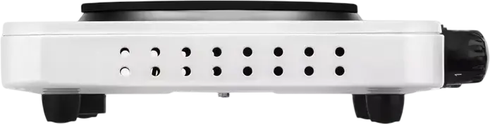 Ardesto ECS-J115W Mini Electric Hot Plate, 1500W, 1 Cooking Zone, Cast Iron Heating Element, Enameled Steel Surface, 5 Power Levels, White