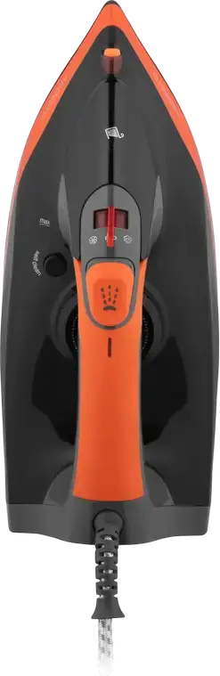 Ardesto IR-C2233-GR Steam Iron, 2200W, Ceramic Soleplate, 340ml Tank, Anti-Drip, Anti-Calc, Auto Shut-Off, Vertical Steam, Black/Orange