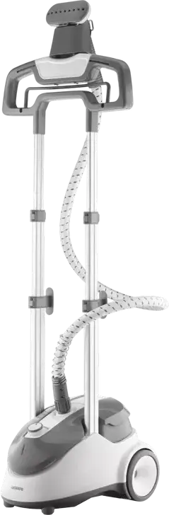 Aburitor vertical pentru haine Ardesto IR-S26, 1800W, rezervor apa 2600ml, flux abur 60g/min, 3 moduri abur, inaltime reglabila 81.5-135cm, Alb/Gri