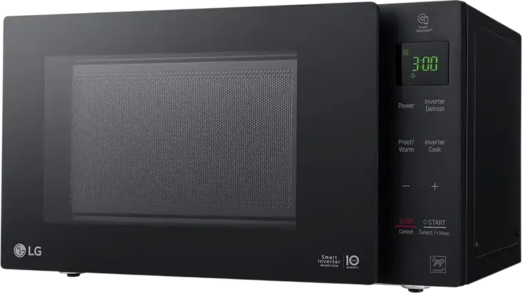 Микроволновая печь LG MS2535GIB Smart Inverter, объем 25 л, мощность 1000 Вт, эмаль EasyClean, 22 автопрограммы, черная, отдельно стоящая