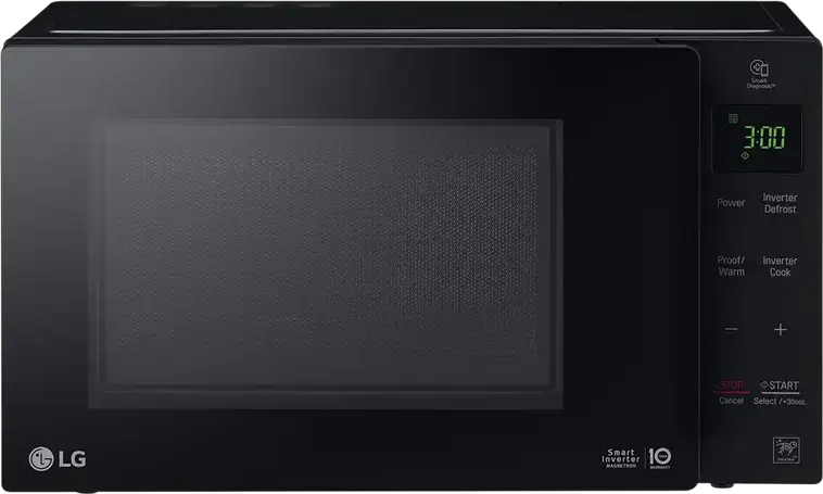 Микроволновая печь LG MS2535GIB Smart Inverter, объем 25 л, мощность 1000 Вт, эмаль EasyClean, 22 автопрограммы, черная, отдельно стоящая