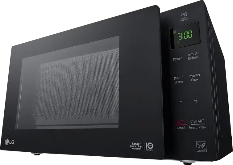 Микроволновая печь LG MS2535GIB Smart Inverter, объем 25 л, мощность 1000 Вт, эмаль EasyClean, 22 автопрограммы, черная, отдельно стоящая
