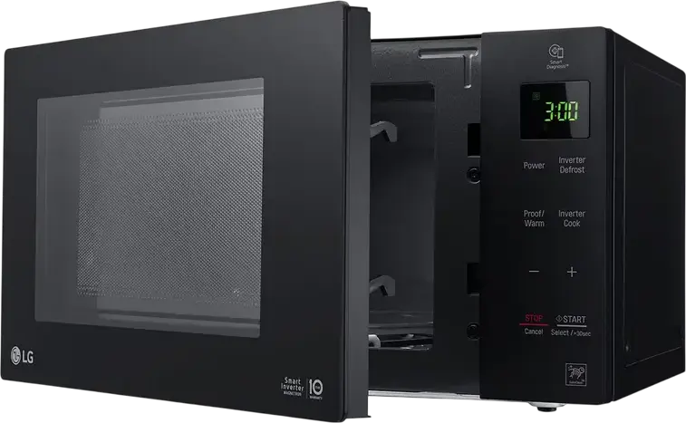 Микроволновая печь LG MS2535GIB Smart Inverter, объем 25 л, мощность 1000 Вт, эмаль EasyClean, 22 автопрограммы, черная, отдельно стоящая