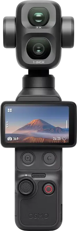 DJI Osmo Pocket 4P Standard Combo Action Camera with 1-inch CMOS Sensor, 8K Resolution, 3x Zoom Dual Lens, 4K 120fps, 2-inch OLED Touchscreen, Black