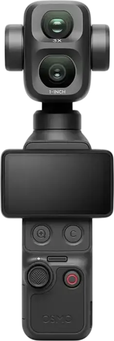 DJI Osmo Pocket 4P Standard Combo Action Camera with 1-inch CMOS Sensor, 8K Resolution, 3x Zoom Dual Lens, 4K 120fps, 2-inch OLED Touchscreen, Black