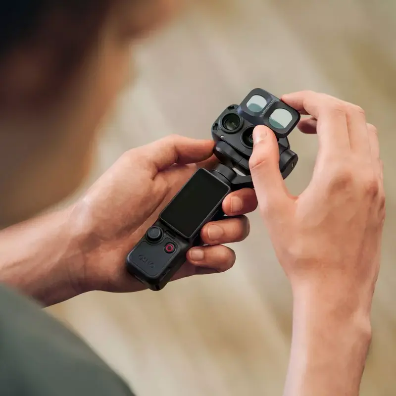 DJI Osmo Pocket 4P Standard Combo Action Camera with 1-inch CMOS Sensor, 8K Resolution, 3x Zoom Dual Lens, 4K 120fps, 2-inch OLED Touchscreen, Black