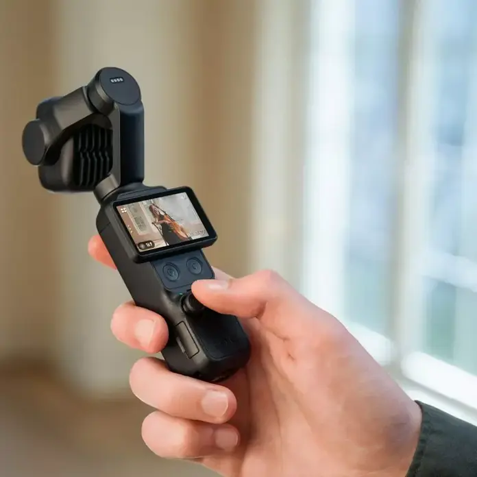 DJI Osmo Pocket 4P Standard Combo Action Camera with 1-inch CMOS Sensor, 8K Resolution, 3x Zoom Dual Lens, 4K 120fps, 2-inch OLED Touchscreen, Black