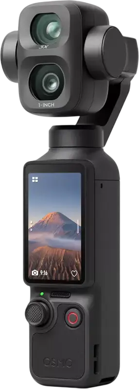 DJI Osmo Pocket 4P Standard Combo Action Camera with 1-inch CMOS Sensor, 8K Resolution, 3x Zoom Dual Lens, 4K 120fps, 2-inch OLED Touchscreen, Black