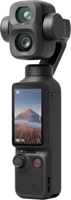 DJI Osmo Pocket 4P Standard Combo Action Camera with 1-inch CMOS Sensor, 8K Resolution, 3x Zoom Dual Lens, 4K 120fps, 2-inch OLED Touchscreen, Black