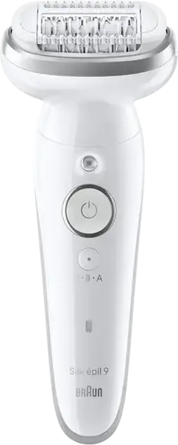 Эпилятор Braun Silk-épil 9 SES9341, белый, для влажного и сухого использования, 40 пинцетов, гибкая головка, массаж, бритье, тримминг, набор из 6 предметов