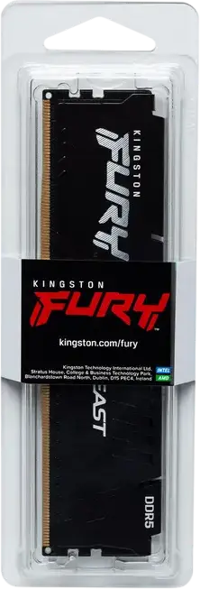 Оперативная память Kingston FURY Beast DDR5 32ГБ 6000МГц CL36 KF560C36BBE2K2-32, AMD EXPO 1.1, Низкопрофильный радиатор, Черный