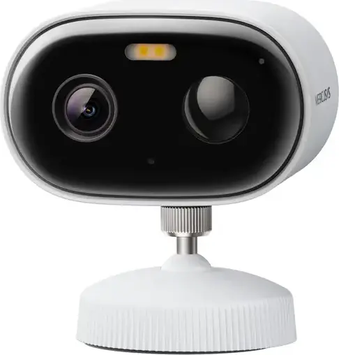 Mercusys MC410 Outdoor Battery Powered Security Camera, 2K 3Mpix Resolution, IP65 Weatherproof, 5200mAh Rechargeable Battery, Dual-Band Wi-Fi, White