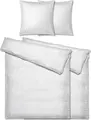 PULSIVA Fano Bed Linen Set, 100% Cotton Seersucker, 135x200 cm Duvet Cover, 80x80 cm Pillowcase, White, Non-Iron, OEKO-TEX Certified, Set of 2