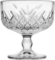Set de 6 pahare pentru înghețată Pasabahce Timeless, 275 ml, sticlă transparentă cu design reliefat, pereți groși, rezistente, spălabile la mașină
